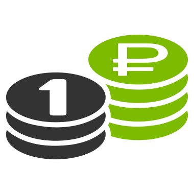 Rublesi para yığınları simgesi