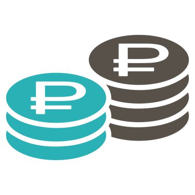 Rublesi para yığınları simgesi