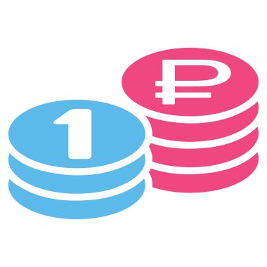 Rublesi para yığınları simgesi