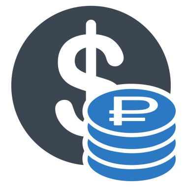 Dolar ve Rublesi sikke simge