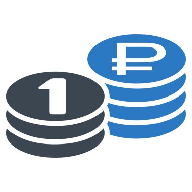 Rublesi para yığınları simgesi