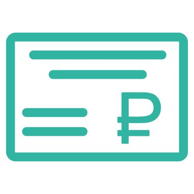 Rublesi çek simgesi