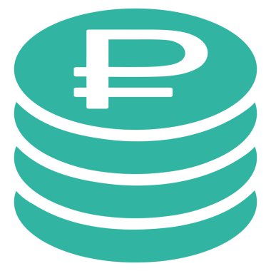 Rublesi sikke yığını simgesi