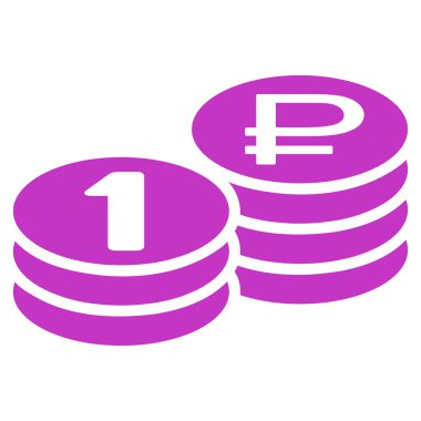 Rublesi para yığınları simgesi