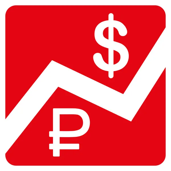 Rublo e dollaro Finanze Icona — Vettoriale Stock