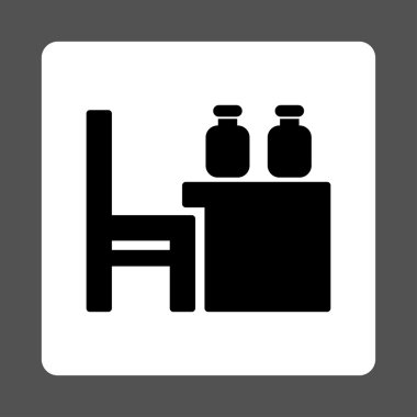 Eczacı kılavuz yuvarlak kare düğme