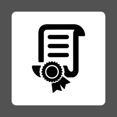 Kaydırma belge kare düğme yuvarlak sertifikalı