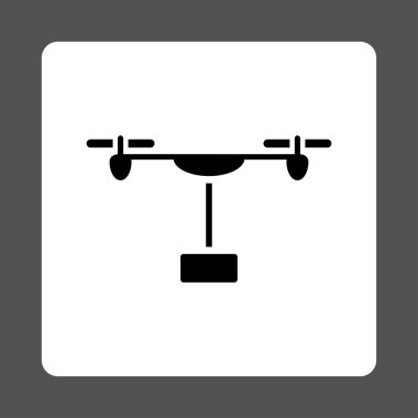 Air Drone Shipping Rounded Square Button