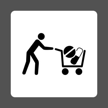 Painkiller Shopping Rounded Square Button