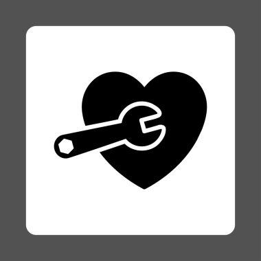 Kalp Tedavisi Yuvarlak Kare Düğmesi