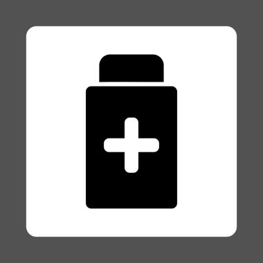 İlaç konteyner yuvarlak kare düğme