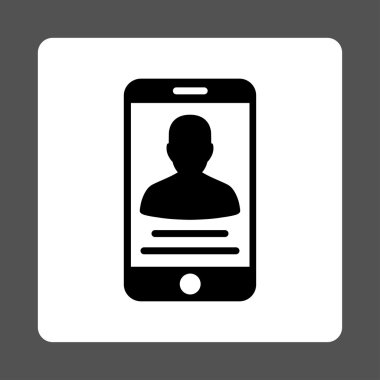 İstemci mobil hesap yuvarlak kare düğme