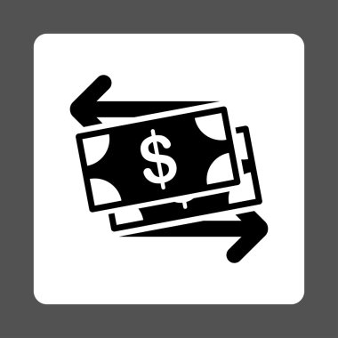 Döviz yuvarlak kare düğme