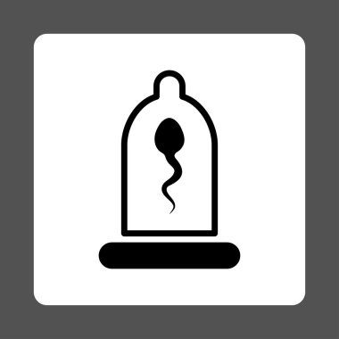 Prezervatif sperm yuvarlak kare düğme