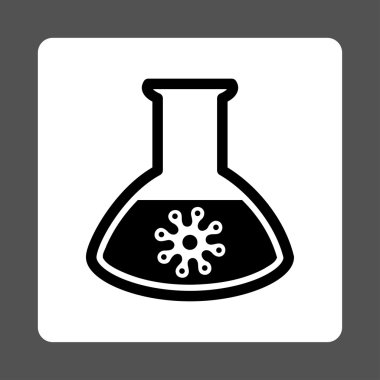 Virüs analiz yuvarlak kare düğme