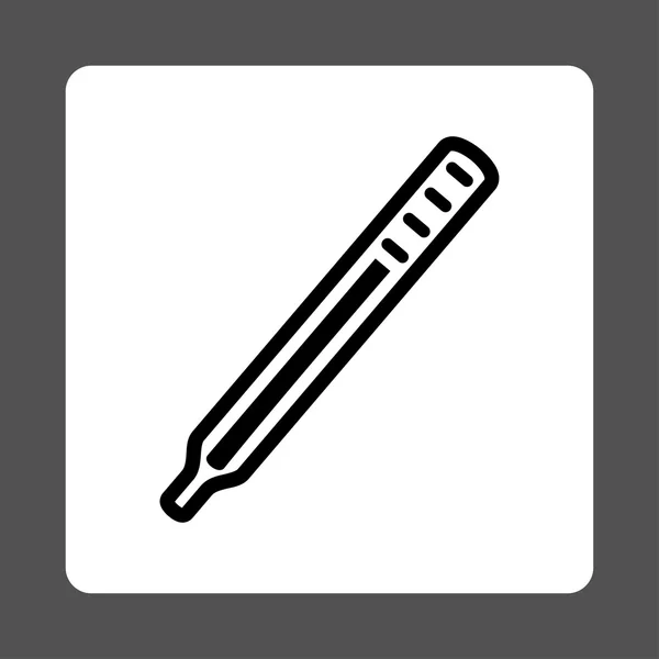 Medizinisches Thermometer abgerundeter quadratischer Knopf — Stockvektor