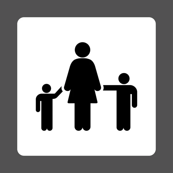 Мати і діти округлили до площі Баттон — стоковий вектор
