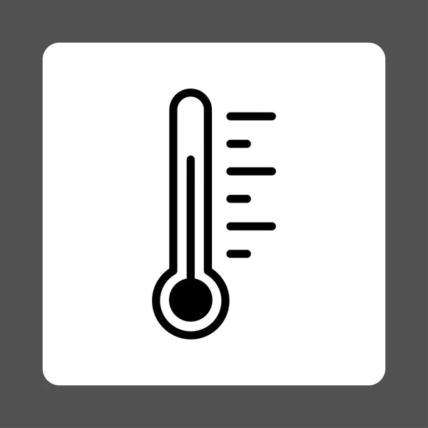 Poziom temperatury zaokrąglony kwadrat przycisk — Wektor stockowy