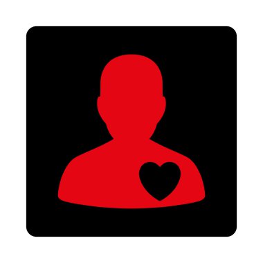 Kardiyoloji hastalık yuvarlak kare düğme