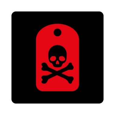 Ölüm etiket yuvarlak kare düğme