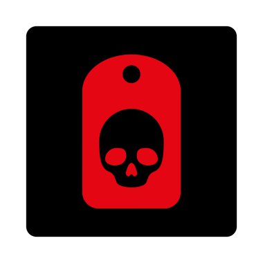 Ölü etiket yuvarlak kare düğme