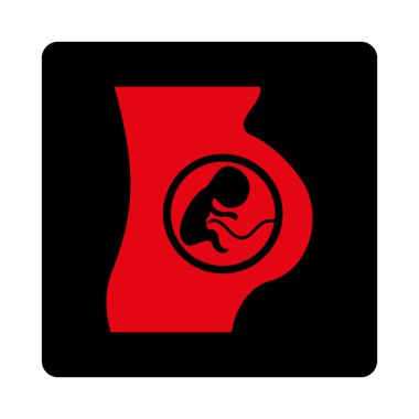 Hamile Kadın Yuvarlak Kare Düğmesi