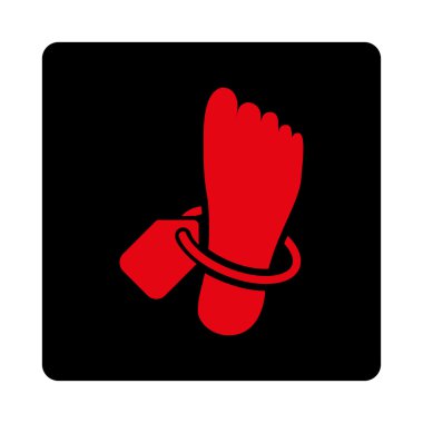 Morg etiketi yuvarlak kare düğme