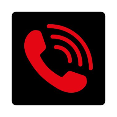 Telefon görüşmesi yuvarlak kare düğme