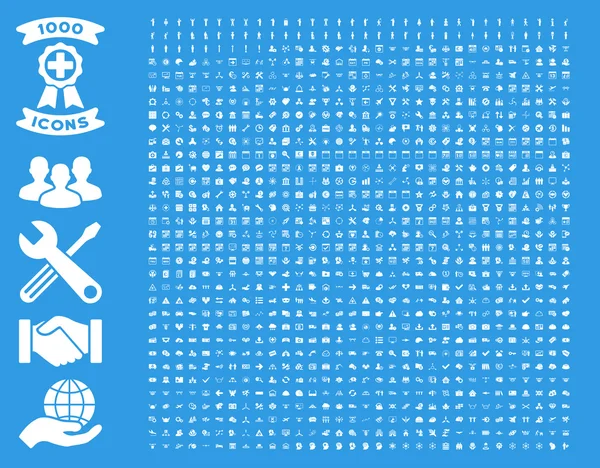 Set Of 1000 Flat Vector Icons — Stock Vector