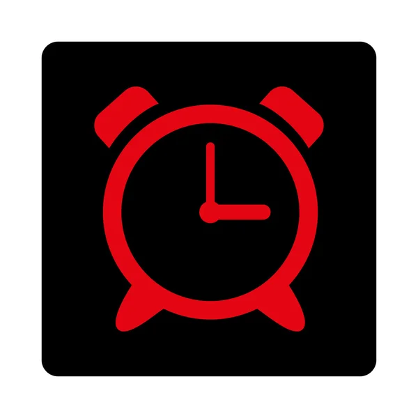 Emergency Clock Rounded Square Button — Stock Vector