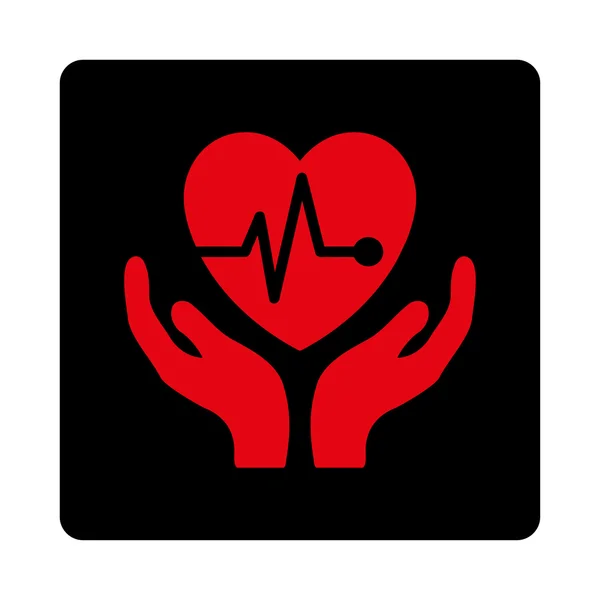 心脏病学圆形方形按钮 — 图库矢量图片