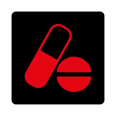 İlaç yuvarlak kare düğme