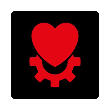 Mekanik Kalp kare düğme yuvarlak