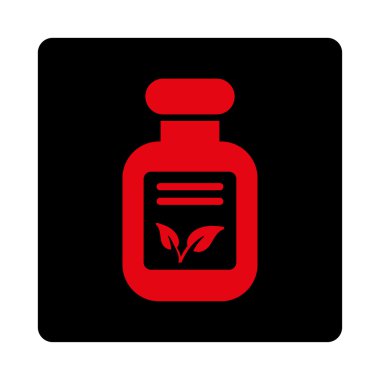 Doğal ilaçlar yuvarlak kare düğme