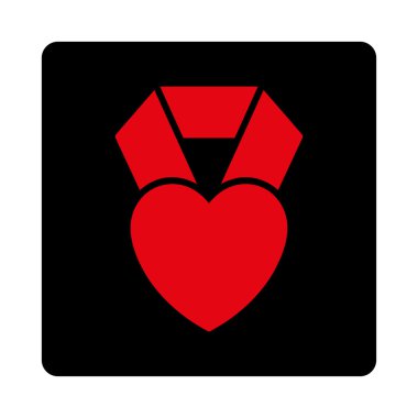 Kalp Ödülü yuvarlak kare düğme