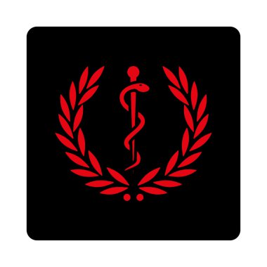 Sağlığa bakım amblemi yuvarlak kare düğme