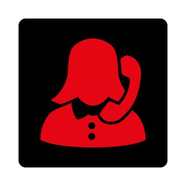 Resepsiyonist Yuvarlak Kare Düğmesi