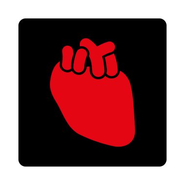 Yuvarlak kalp kare düğme