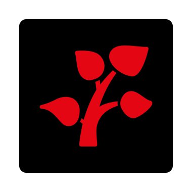 Bitki Yuvarlak Kare Düğmesi