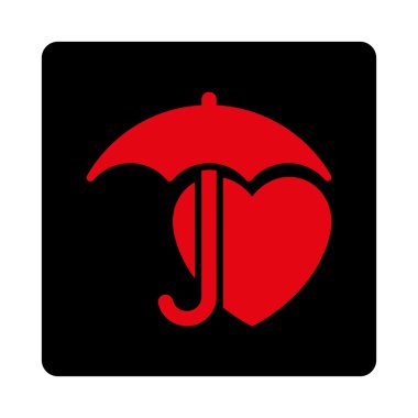 Kalp Koruma Yuvarlak Kare Düğmesi