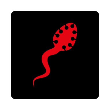 Bulaşıcı Bakteri Yuvarlak Kare Düğmesi