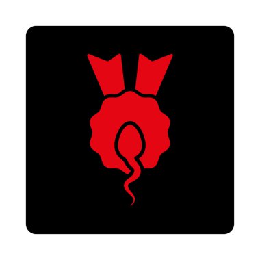 Sperm kazanan yuvarlak kare düğme