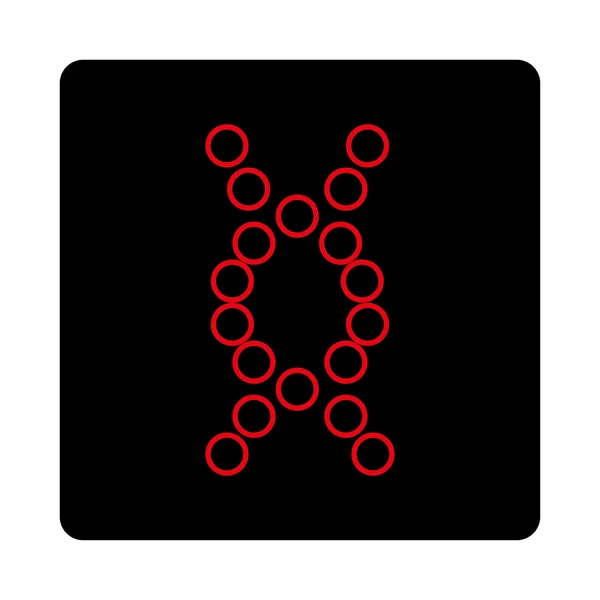 Botón cuadrado redondeado de ADN — Vector de stock