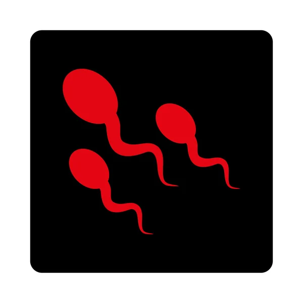 Sperm arredondado botão quadrado —  Vetores de Stock