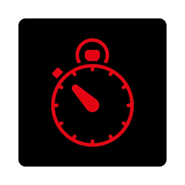 Stopwatch afgerond vierkante knop — Stockvector