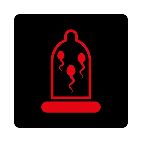 Esperma en anticoncepción redondeado botón cuadrado — Archivo Imágenes Vectoriales