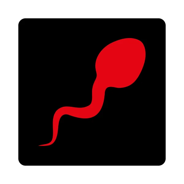 Spermie avrundat fyrkantig knapp — Stock vektor