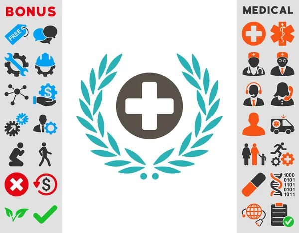 Health Care Embleme Icon — Stock Vector