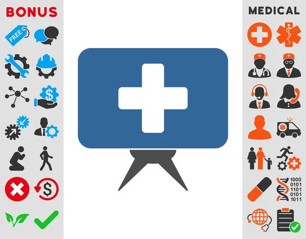 Ikona prezentacji opieki zdrowotnej — Wektor stockowy