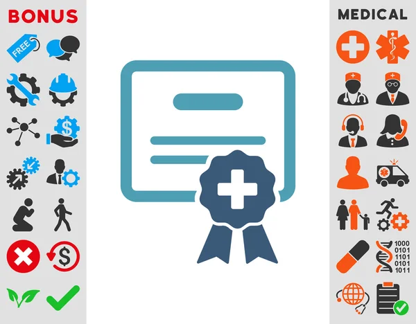 Icono de certificación médica — Archivo Imágenes Vectoriales
